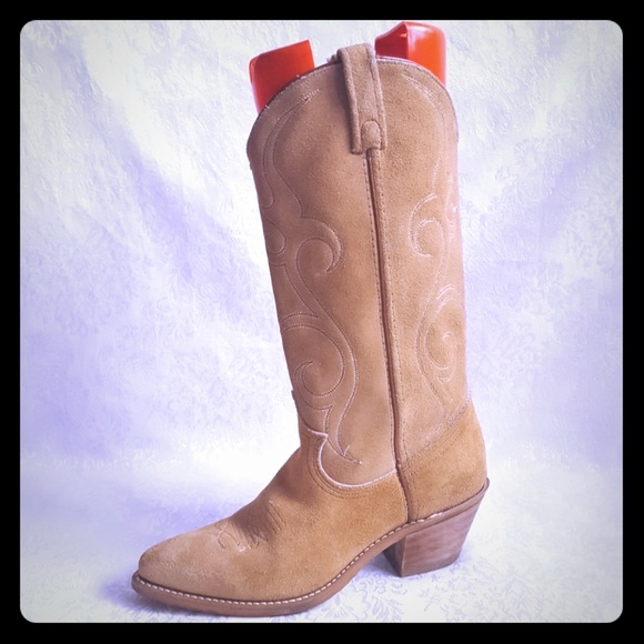 Acme Shoes - ⚂ Suede Leather Western Cowboy Boots